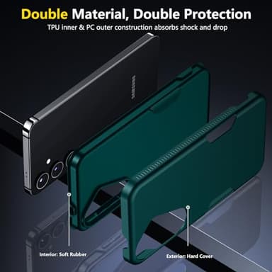 SPIDERCASE Designed for Samsung Galaxy S24 Plus Case, [10 FT Military Grade Drop Protection] Heavy Duty Shockproof Phone Case for Galaxy S24 Plus 2024, Dark Green - Image 6