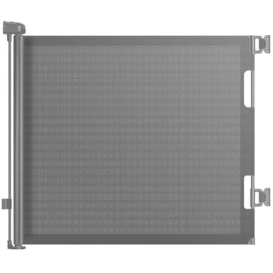HAMOPY Retractable Baby Gate, 33" Tall, Extends up to 55" Wide, Durable Auto-Lock Baby Gate for Stairs, Mesh Dog Gate and Child Safety Gates for Doorways, Hallways, Indoor, Outdoor(Grey) - Image 1