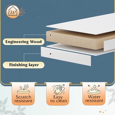 WLIVE White 5 Drawer Wood Dresser, Wooden Chest of Drawers for Bedroom, Storage Cabinet and Organizer Drawers for Living Room, Hallway, Closet, Measuring 15.75" W*31.50" D*45.35" H - Image 6