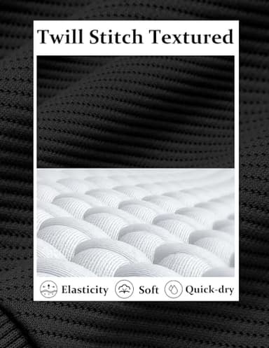 COOFANDY Mens 3/4 Zip Pullover Mock Neck Long Sleeve Sweatshirts Casual Fall Fashion Golf Shirts Black - Image 3