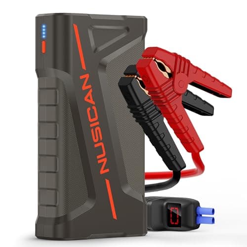 Car Battery Jump Starter, NUSICAN 2000A Portable Car Jump Starter Battery Pack (up to 7.5L Gas/5.5L Diesel Engine) 12V Jump Box for Car Battery with Safety Jumper Clamps, LED Lights, Compact - Image 1