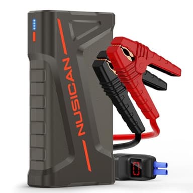Car Battery Jump Starter, NUSICAN 2000A Portable Car Jump Starter Battery Pack (up to 7.5L Gas/5.5L Diesel Engine) 12V Jump Box for Car Battery with Safety Jumper Clamps, LED Lights, Compact - Image 1