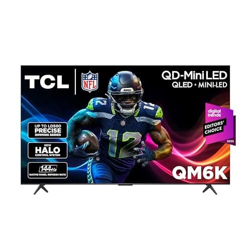 TCL 75-Inch Class QM6K Series QD-Mini LED 4K UHD Google Smart TV Best Value Mini-LED TV - QLED, 144hz, 288hz Gaming Rate, High Contrast Screen, Onkyo Audio, Dolby Atmos (75QM6K, 2025 Model) - Image 1