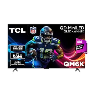 TCL 75-Inch Class QM6K Series QD-Mini LED 4K UHD Google Smart TV Best Value Mini-LED TV - QLED, 144hz, 288hz Gaming Rate, High Contrast Screen, Onkyo Audio, Dolby Atmos (75QM6K, 2025 Model) - Image 1