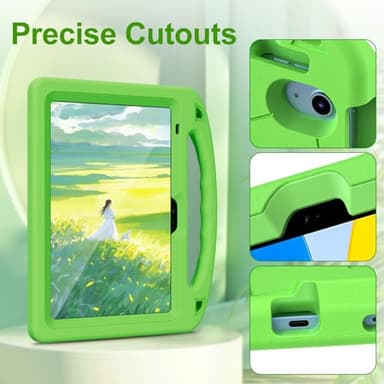 LKOOZO Kids Case for iPad (A16) 11th Generation 11 inch 2025 / iPad 10th Generation 10.9 inch 2022, Shockproof Cover with Built-in Screen Protector and Stand, Green - Image 7