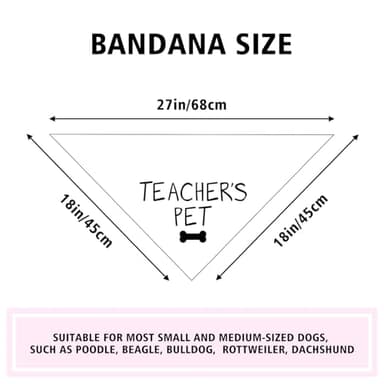 Teacher's Pet Dog Bandana Teacher Dog Bandana Puppy Bandanas Pet Bandanas for Dogs Funny Dog Bandana Teachers Day Photo Prop Pet Scarf Accessories for Pet Dog Lovers Gifts - Image 5