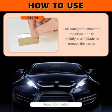 LOMEEN Windshield Repair Kit 2 Pack, High - 2025 New Upgrade Efficiency Glass Repair Fluid,Car Glass Repair Kit Windshield for Fixing Chips,Cracks, Bulls-Eye and Star-Shape Cack-Dark Black - Image 4