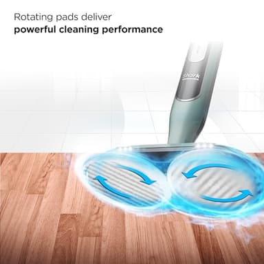 Shark Steam & Scrub Steam Mop, All-in-One Scrubbing and Sanitizing Hard Floor Cleaner, LED Headlights, 4 Dirt Grip Soft Scrub Pads Included, XL Water Tank, Swivel Steering, Hawaiian Grey, S8001 - Image 2