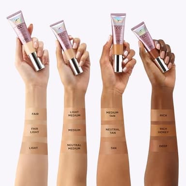 IT Cosmetics CC+ Cream Illumination - Radiant Full Coverage Foundation With SPF 50+, Color Corrector & Hydrating Anti-Aging Serum, Hydrolyzed Collagen + Peptides, Normal to Dry Skin - 1.08 fl oz - Image 6