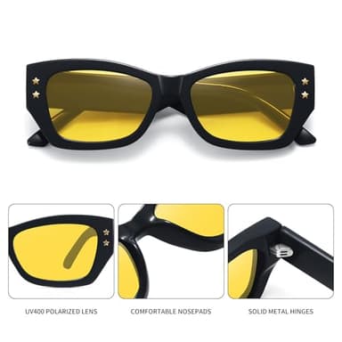 Fozono Retro Small Rectangle Sunglasses Women Square Narrow Sun Glasses Trendy Y2K Shades FZN818 - Image 3