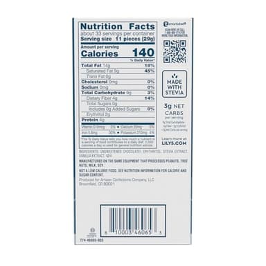 LILY'S Intensely Dark Extra Dark Chocolate Style No Sugar Added, Sweets Bars, 2.8 oz (12 Count) - Image 2