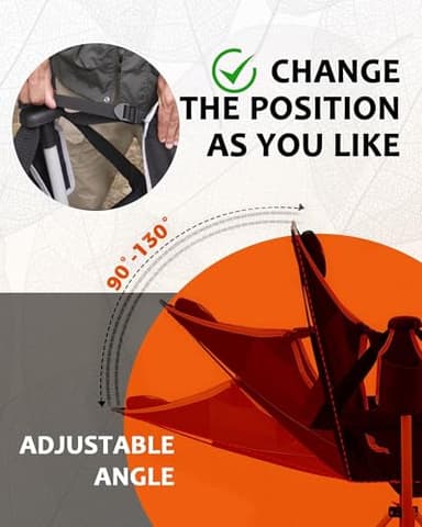 KingCamp Hammock Chair with Footrest, Swinging Portable Folding Camping Chairs for Adults MAX 400lbs Heavy Duty Foldable Oversized Rocker with Cup Holder Pillow for Outdoor Beach Patio Sport Lawn - Image 5