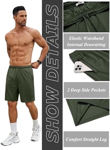 COOFANDY Men's Gym Workout Shorts 7 Inch Stretch Athletic Shorts Lightweight Running Training Short Pants with Pockets - Image 4
