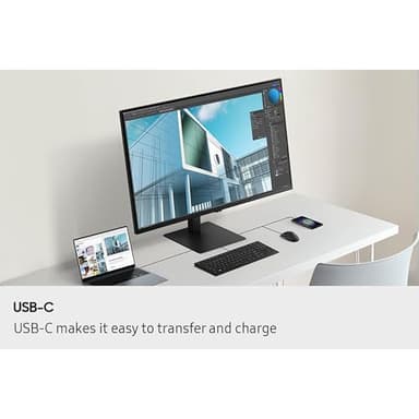 Samsung 37-inch ViewFinity S8 (S80UD) 4K UHD HDR10 High Resolution Monitor, USB-C, Height Adjustable Ergonomic Stand, Built-in KVM Switch, Advanced Eye Care, LS37D800UANXZA, 2025 - Image 6