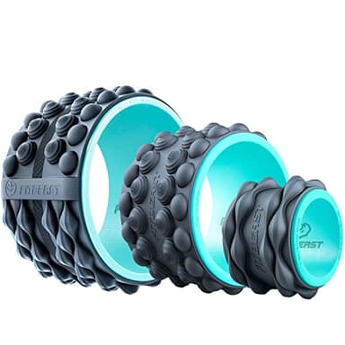 FitBeast Back Roller, Back Wheel Foam Roller - Targeted Muscle Roller for Deep Tissue Massage, Back Stretcher (6''+9''+12'', Blue) - Image 1