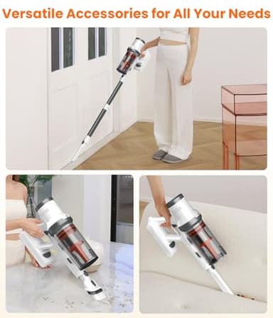 Cordless Vacuum Cleaner, 30Kpa Vacuum Cleaners for Home, Max 50 Mins Runtime, Anti-Tangled Stick Vacuum, Lightweight Vacuum for Carpet, Hard Floor - Image 7