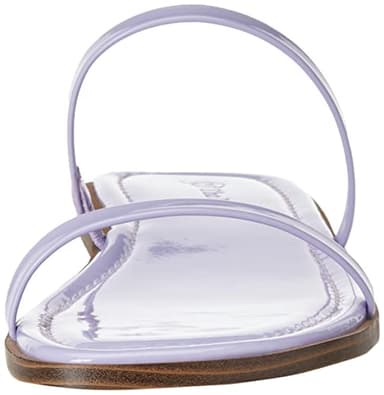 The Drop Women's Paris Square Toe Two Strap Flat Sandal, Lavender Patent, 7 - Image 2