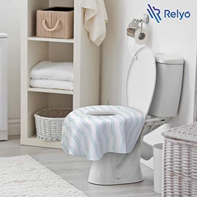 Toilet Seat Covers Disposable - 20 Pack - Waterproof, Ideal for Kids and Adults – Extra Large, Individually Wrapped for Travel, Toddlers Potty Training in Public Restrooms (Waves, 20) - Image 6