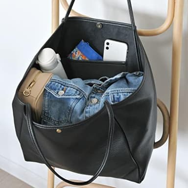 Oversize Pu Leather Tote Women Weekender Bag Shopper Handbag Travel Purse - Image 6