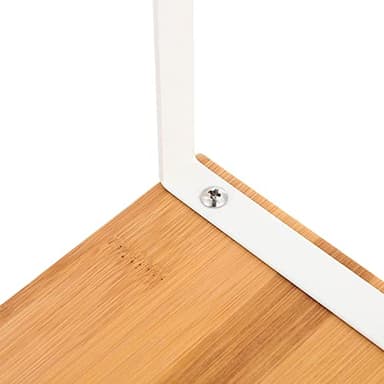 NEX Bamboo Kitchen Cabinet and Counter Shelf Organizer, Stackable & Expandable, Set of 4, White and Natural - Image 6