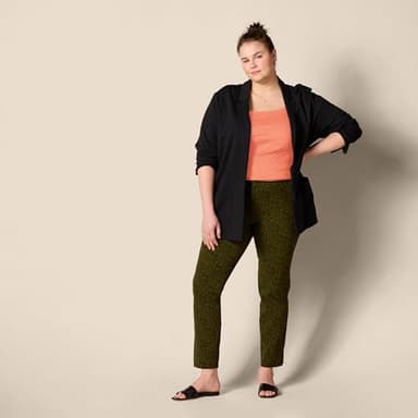 Amazon Essentials Women's Slim-Fit Half Sleeve Square Neck T-Shirt, Rust Orange, Small - Image 7