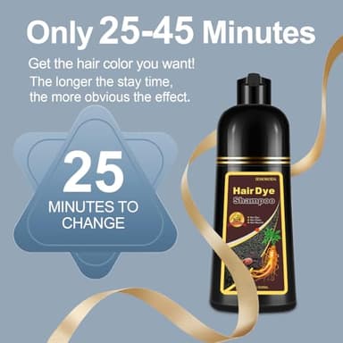 Yocisku Black Hair Dye, Hair Dye Shampoo for Women & Men, Color Shampoo Hair Dye, Shampoo Para Pintar El Cabello 16.9 Fl Oz, Safe and Natural Champu Para Canas (Black) - Image 7