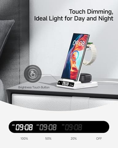 Wireless Charger for Samsung, 3 in 1 Wireless Charging Station for Samsung Galaxy S25 Ultra/S24 Ultra/S23/S22/Note 20/Z Flip 6/Fold 6, Charger for Samsung Galaxy Watch Ultra/8/7/6, Galaxy Buds 3/3 Pro - Image 3