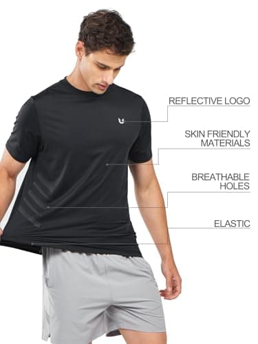 NORTHYARD Breathable 2.0™ Men's Athletic Workout Shirts Moisture Wicking Short Sleeve T-Shirt for Training Running BLACK-2XL - Image 4