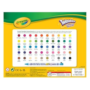 Crayola Twistables Colored Pencil Set (50ct), Stocking Stuffer for Kids & Teens, No Sharpen Colored Pencils For Kids Coloring Books, Drawing & Sketching, 4+ - Image 7