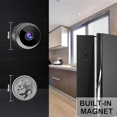 DWGZYYD Mini Camera for Home Security 1080P HD Indoor Battery Mini Wireless WiFi Security Camera APP Control Pet Surveillance for Room Nanny Cam with Motion Detection Night Vision - Image 7
