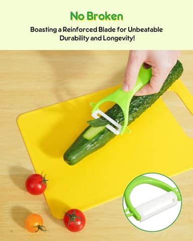 melican Kids Kitchen Knife Set, 11 Pcs Montessori Kitchen Tools for Toddlers' Real Cooking, Include Kid Knives, Crinkle Cutter, Sandwich Cutters, Peeler, Cutting Board for Birthday - Image 4