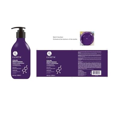 Luseta Purple Shampoo and Conditioner Set for Blonde, Gray - Color Treated Hair - Sulfate Free Paraben Free - Infused with Cocos Nucifera Oil for Curly and Damaged Hair - 2x16.9oz - Image 8