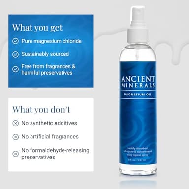 Ancient Minerals Magnesium Oil Refill Bottle, high Concentration Topical Genuine Zechstein Magnesium Chloride Topical Magnesium (33oz) - Image 6