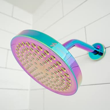 SparkPod Shower Head - High Pressure Rain - Premium Quality Luxury Design - 1-Min Install - Easy Clean Adjustable Replacement for Your Bathroom Shower Heads (Radiant Rainbow, 6 Inch Round) - Image 6