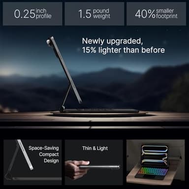 typecase Keyboard Case for iPad Pro 11-inch (M4) 2024 – Magic-Style Keyboard with Floating Magnetic Stand, Multi-Touch Trackpad & 11-Color Backlit, Pencil Holder, Black - Image 6