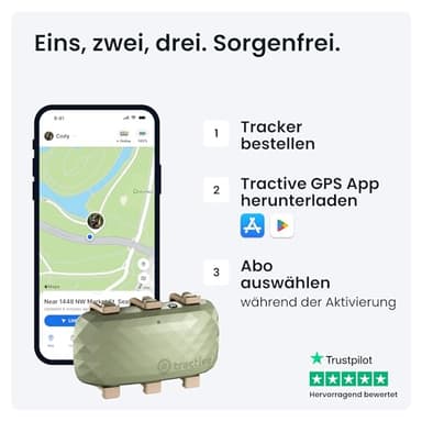 Tractive XL Smart Dog GPS Tracker | Live Pet Tracker with Virtual Fence | Vital Signs Monitoring of Heart & Respiratory Rate | Up to 1-Month Battery Life | Dog Collar Attachment (Green) - Image 7