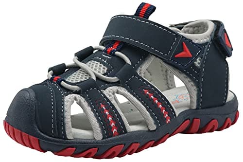 Apakowa Kid's Boy's Soft Sole Close Toe Sport Beach Sandals (Toddler/Little Kid) (Color : Gray, Size : 11 M US Little Kid) - Image 1
