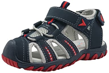 Apakowa Kid's Boy's Soft Sole Close Toe Sport Beach Sandals (Toddler/Little Kid) (Color : Gray, Size : 11 M US Little Kid) - Image 1