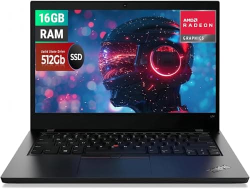 Lenovo ThinkPad L14 Laptop Home Business, 14" Display Screen, AMD Ryzen 3 PRO 4450U 2.5GHz Up to 3.7GHz, 16GB RAM, 512GB SSD, Webcam, Windows 10 Pro(Renewed) - Image 1