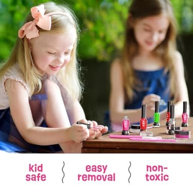 Nail Art Studio for Girls - Birthday Gift - Nail Polish Kit for Kids Ages 7-12 Years Old - Girl Gifts Ideas - Gift Set - Girly Stuff - Polish, Pens, Glitter, Stickers, Gems, Filer - 8 9 10 11 12 Year - Image 3
