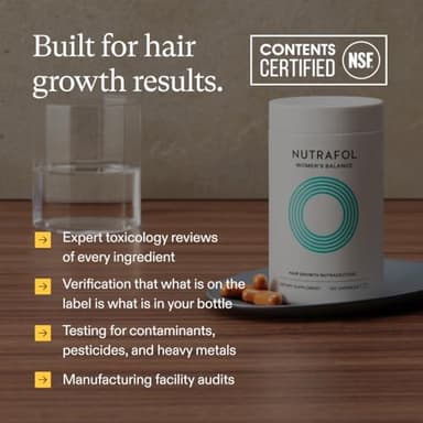 Nutrafol Women's Balance Hair Growth Supplements, Ages 45 and Up, Clinically Proven for Visibly Thicker Hair and Scalp Coverage, Dermatologist Recommended - 1 Month Supply - Image 10