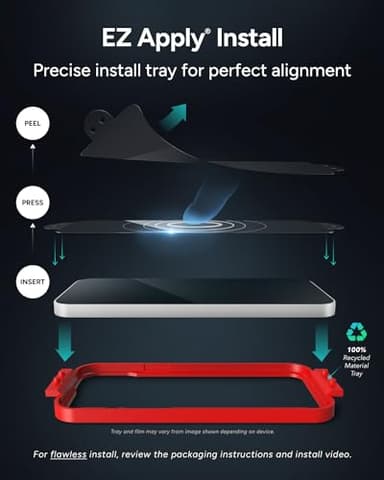 ZAGG Glass+ Screen Protector for iPhone 15 Plus - 3X Stronger with Reinforced Edges, Scratch & Smudge-Resistant Surface, InvisibleShield, Easy to Install - Image 5