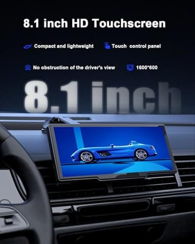 Avylet 8.1'' Wireless Apple Carplay Screen for Car, Android Auto with Backup Camera, Portable Car Stereo Touchscreen with OTA/GPS Navigation/Mirror Link/Voice Control/Bluetooth/AUX/FM/WiFi - Image 6