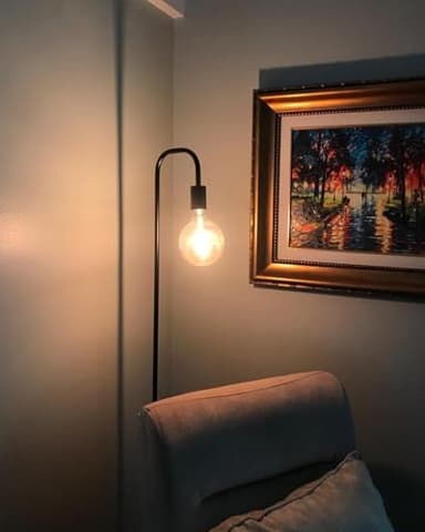 Oneach 63.75" Industrial LED Floor Lamp for Living Room Bedroom Reading Office Metal Minimalist Standing Lamp Tall Pole Lamps Office Black(Bulb not Included) - Image 8