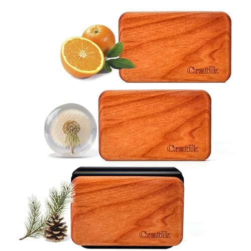 Car Air Freshener - Wood Air Freshener - Car Odor Eliminator for Visor Clip-Variety Scent Refill, Vehicle Scent Diffuser for Cabin, Truck & SUV - Pack of 3 (Grove-Pine-Open air)-CLIP INCLUDED - Image 1