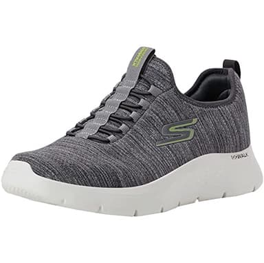 Skechers mens Gowalk Flex - Athletic Slip-on Casual Walking Shoes With Air Cooled Foam Sneaker, Grey/Lime 2, 9.5 US - Image 1