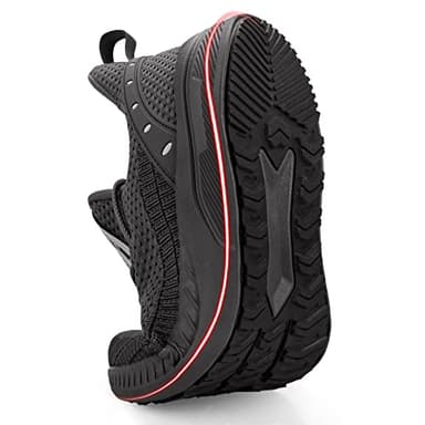 Feethit Mens Slip On Walking Shoes Blade Tennis Shoes Non Slip Running Shoes Lightweight Workout Shoes Breathable Mesh Fashion Sneakers Dark Grey Size 10.5 - Image 3