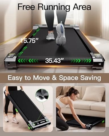 Walking Pad with Incline, Akluer Incline Treadmills for Home, 2.5 HP Under Desk Treadmill Small with Remote Control, Walking Pad Small Treadmill with LED Display - Image 5