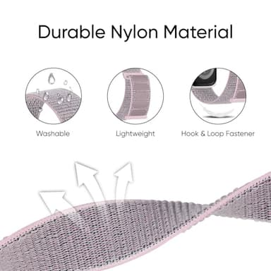 6 Pack Sport Nylon Loop Band Compatible with Apple Watch Band 38mm 40mm 41mm 42mm 44mm 45mm 46mm 49mm for Women Men, Adjustable Breathable Braided Straps for iWatch Series 11/10/9/8/7/6/5/4/3/SE/Ultra - Image 2