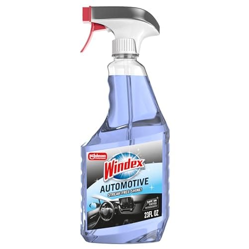 Windex Automotive Car Window and Glass Cleaner, Streak-Free Shine for Car Glass Exteriors, Tinted Windows, and Interior Electronics, 23 fl oz - Image 1